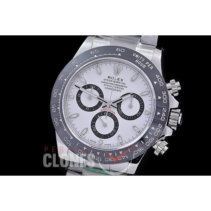 0 0 0 RLDS-4130-910 APS-F 904L Steel Daytona 116500 SS/CER/SS White Sticks 4130 Superclone - 72 Hours Power Reserve Movement 