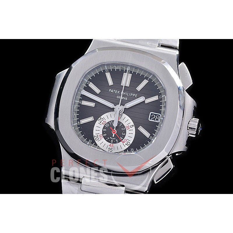 PP-5980-102S PPF Nautilus 5980 Chronograph SS/SS Grey Sticks Asian Clone Calibre CH28-520 C