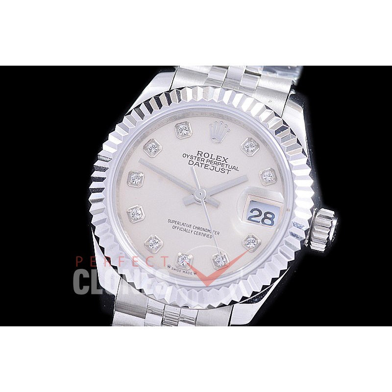 R28DJS-2R-110J BP 2023 Datejust 28mm Ladies 279174 SS/SS Fluted/Jubilee Silver Diam Eta 2671