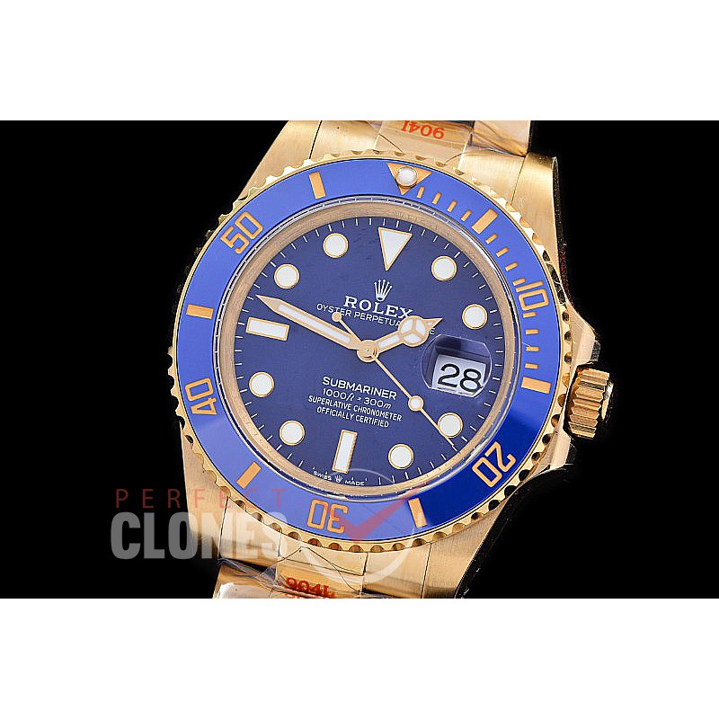  RLSF-41-0002 GMF 904L Steel 2020 41mm Submariner 126618LB YG/YG Blue VR 3235