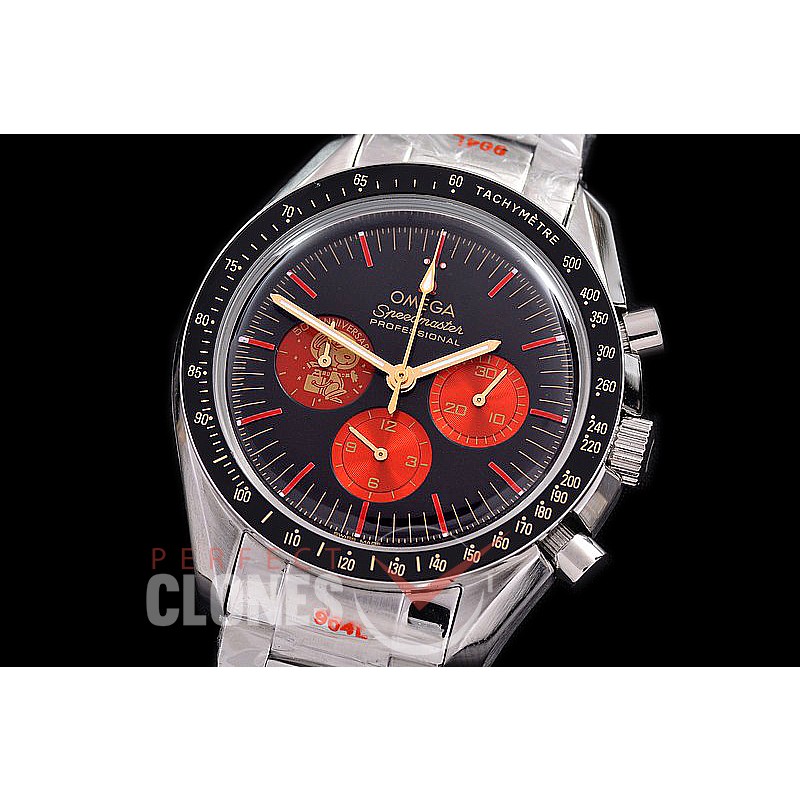 0 0 0 0 OMSP00252S Speedmaster Snoopy Limited Edition SS/SS Black OS20 Quartz