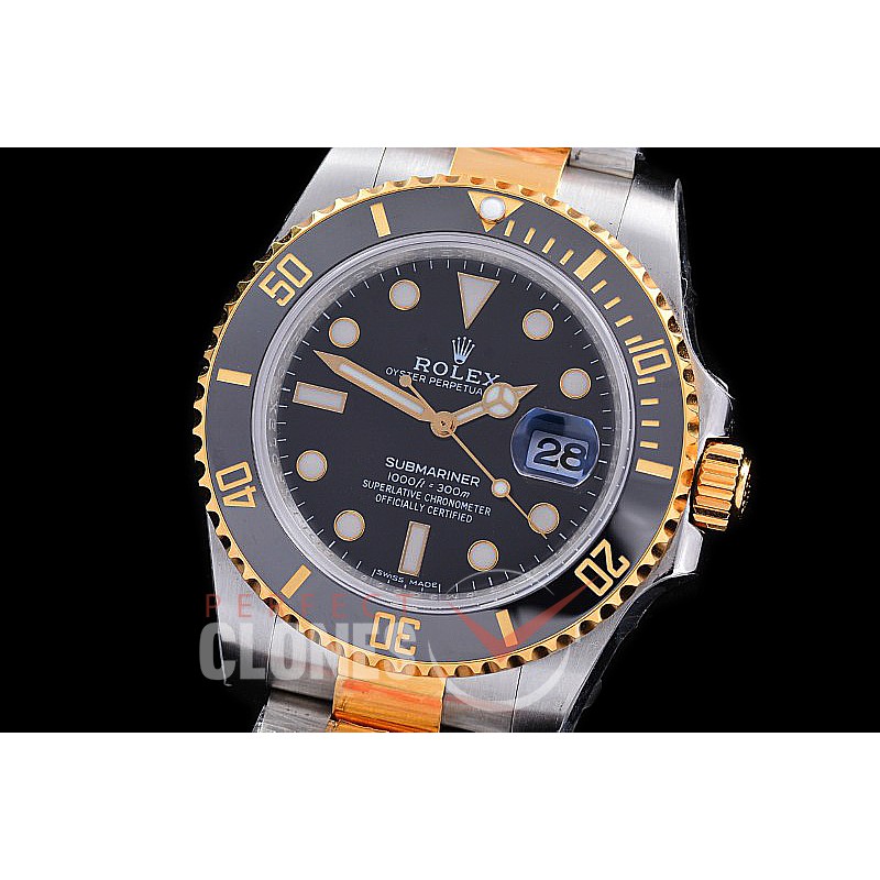 RLST00601W KF 904L Steel/18K Wrapped Gold Submariner 116613LN SS/YG Black SH 3135