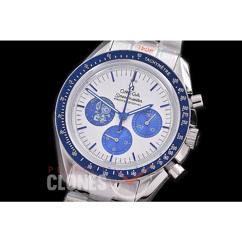0 0 0 0 OMSP00251S1 Speedmaster Snoopy Limited Edition SS/SS White OS20 Quartz