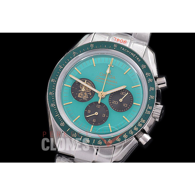 0 0 0 0 OMSP00253S1 Speedmaster Snoopy Limited Edition SS/SS Green OS20 Quartz