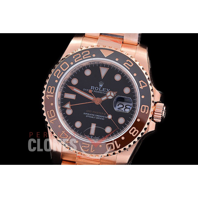 0 0 0 0 0 RLGFR00601W KF 18K Thick Wrapped GMT 126715CHNR RG/RG Black SH 3186 CHS 