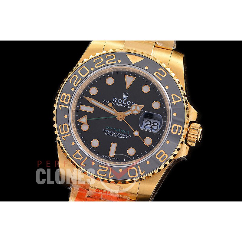 0 0 0 0 0 RLGF00601W KF 18K Thick Wrapped GMT 116718LN YG/YG Black SH 3186 CHS 