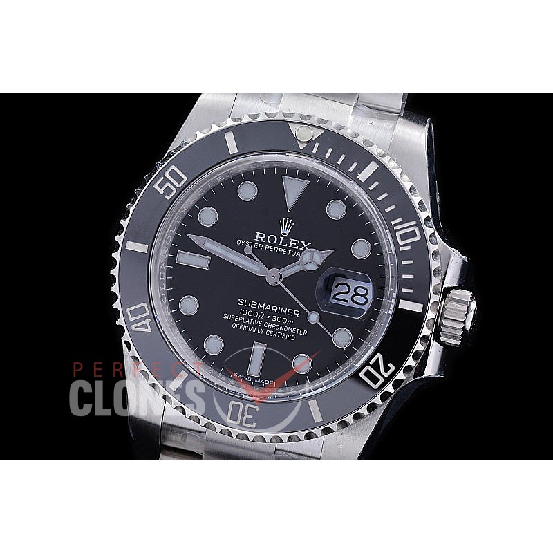 0 0 0 0 0 0 RLSS00251 Clean-F 904L Steel Submariner 116610LN SS/SS Black VR 3135