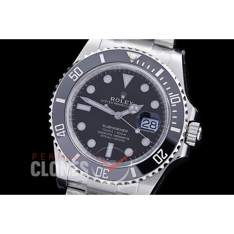 0 0 0 0 0 RLS-41-0021 Clean-F 904L Steel 2020 41mm Submariner 126610LN SS/SS Black VR 3235 