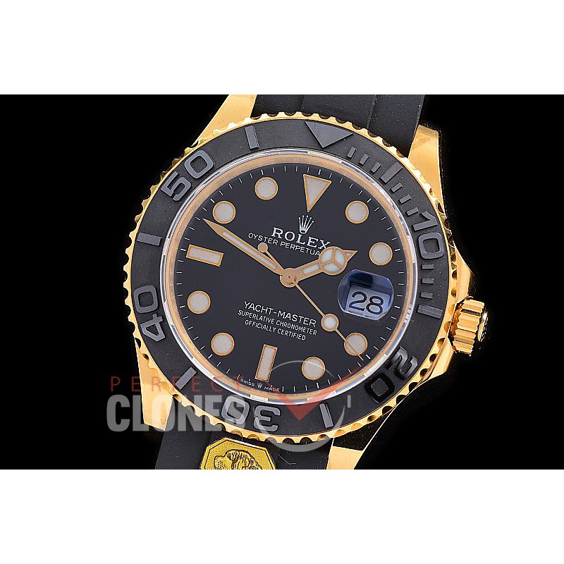 RYM-42-032 Gold-F 904 Steel 2022 Yachtmaster 42 226658 Men Oysterflex CER/YG/RU Black VR 3235