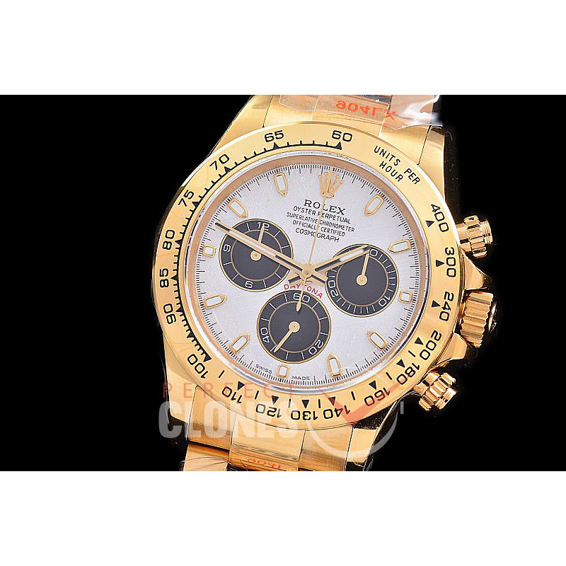 0 0 0 RLDF-4130-849W QF V3 904L Steel Daytona 116508 YG/YG Meteorite Sticks 4130 Superclone - 72 Hours Power Reserve Movement / Extra Weighted 