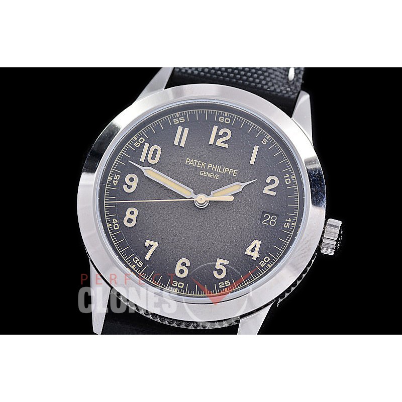 0 0 PP-5226-101 PPF Calatrava 5226G SS/LE Charcoal Grey Miyota 9015 Modified Calibre 26-330SC