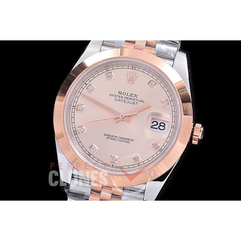R41DJTR-3235-515S GSF Datejust 41mm 126331 SS/RG Smooth/Jubilee Rose Gold Diam VR 3235 Extra Weighted Casework