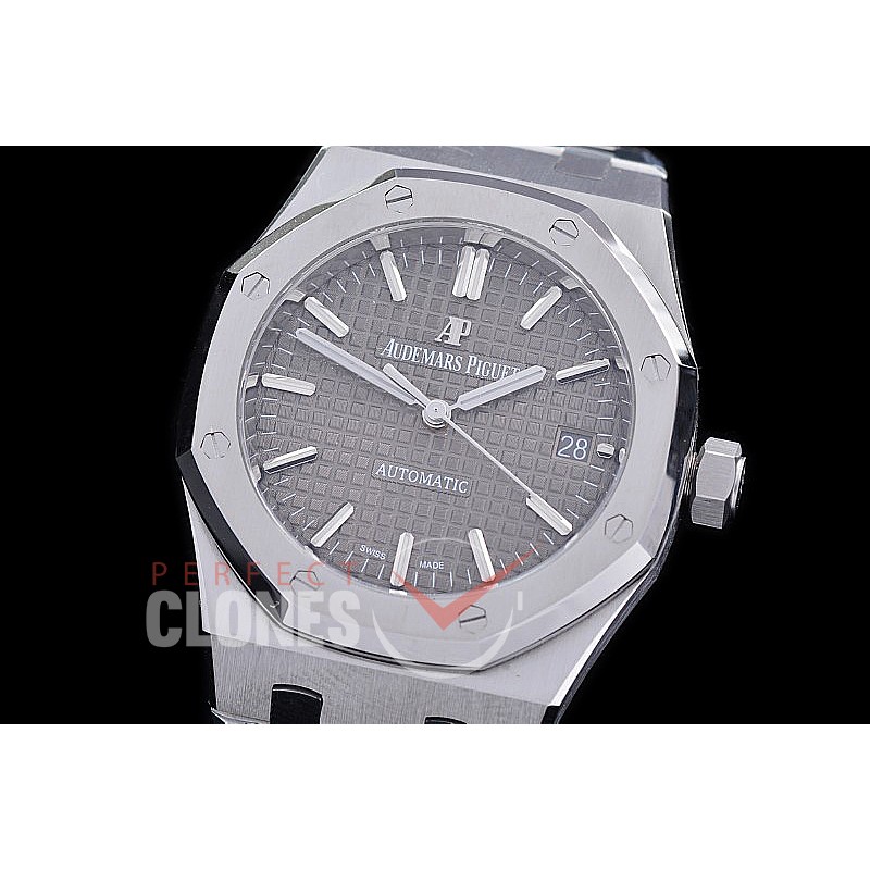 0 0 0 AP15450-704 ZF AP15450 Royal Oak Mid Ladies Automatic SS/SS Grey Asian Clone 3120