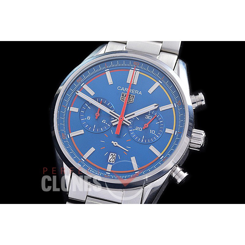 TGCC-42-114 Carrera Classic Chronograph SS/SS Blue OS 20 Qtz 