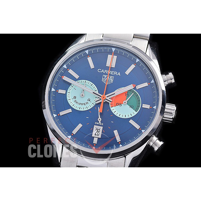 TGCC-42-118 Carrera Classic Chronograph SS/SS Blue OS 20 Qtz 