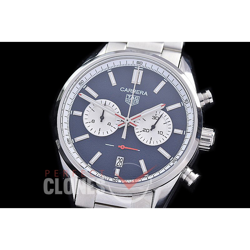 TGCC-42-110 Carrera Classic Chronograph SS/SS Blue OS 20 Qtz 