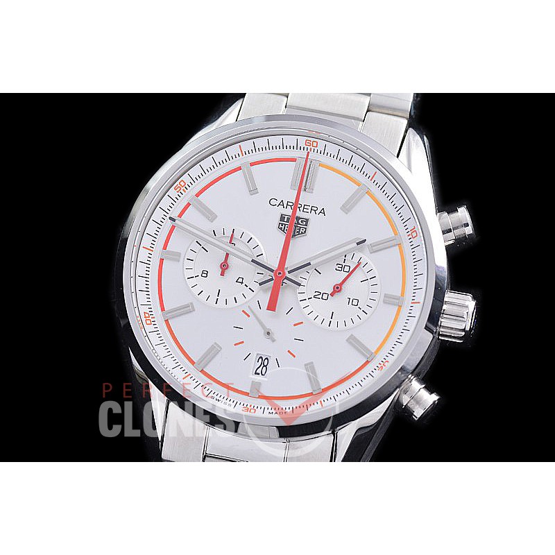 TGCC-42-111 Carrera Classic Chronograph SS/SS White OS 20 Qtz 