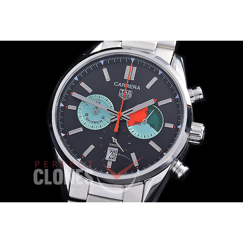 TGCC-42-117 Carrera Classic Chronograph SS/SS Black OS 20 Qtz 