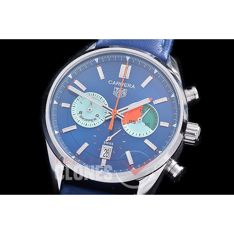 TGCC-42-118L Carrera Classic Chronograph SS/LE Blue OS 20 Qtz 