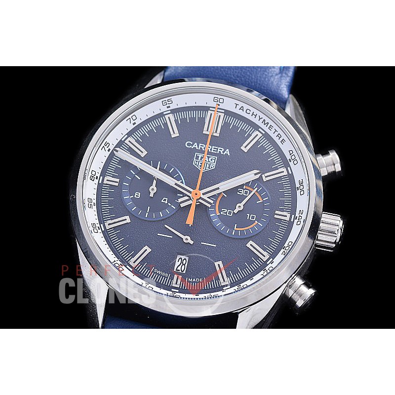 TGCC-42-106L Carrera Classic Chronograph SS/LE Blue OS 20 Qtz 