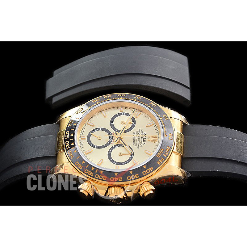 0 0 0 RLDF-126518-105R QF 904L Steel Daytona 126518LN YG/CER/RU Gold Sticks 4131 Superclone - 72 Hours Power Reserve Movement