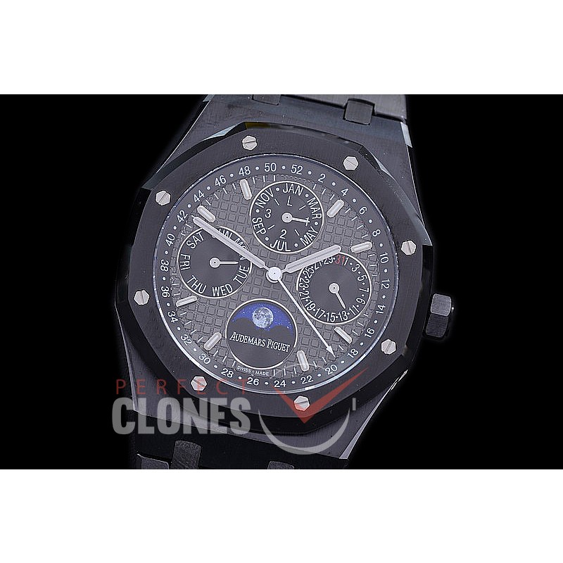 0 AP26579-001 Royal Oak 26579CE Perpetual Calender CER/CER Black Miyota 9100 Calender 