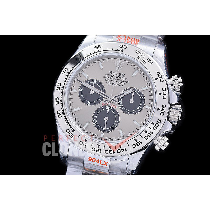 0 0 0 0 RLDS-126509-153 QF 904L Steel Daytona 126509 SS/SS Dark Rhodium Grey Sticks 4131 Superclone - 72 Hours Power Reserve Movement 