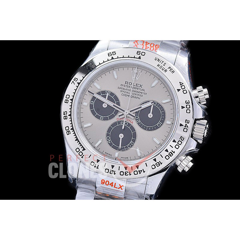 0 0 0 0 RLDS-126509-103 QF 904L Steel Daytona 126509 SS/SS Dark Rhodium Grey Sticks 4131 Superclone - 72 Hours Power Reserve Movement 