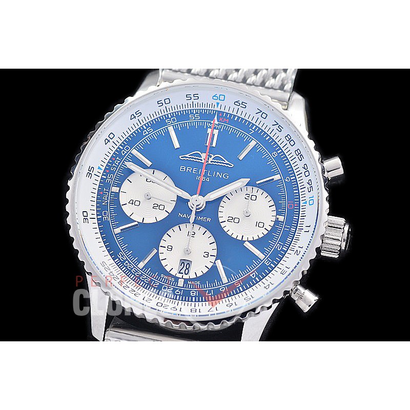0 0 0 0 0 0 BLNVC-41-008M ANF/OXF Navitimer 41mm Chronograph SS/ME Blue Sticks A-7750 28800