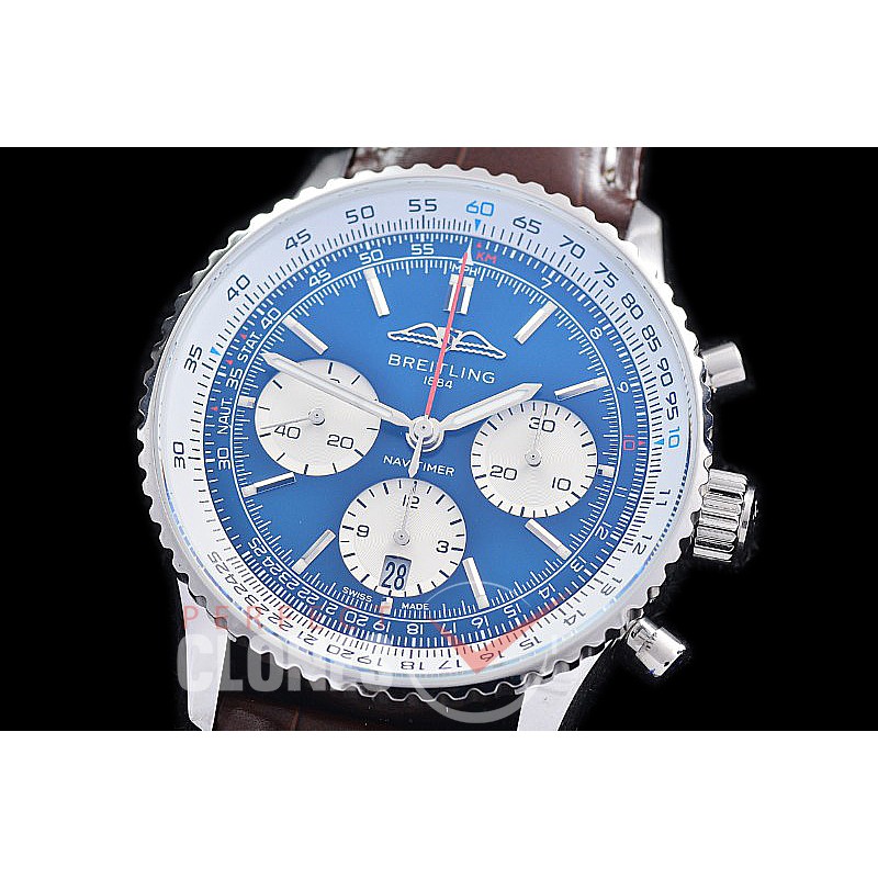 0 0 0 0 0 0 BLNVC-41-008L ANF/OXF Navitimer 41mm Chronograph SS/LE Blue Sticks A-7750 28800