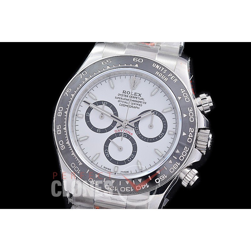 0 0 0 0 RLDS-126500-111 QF 904L Steel Daytona 126500LN SS/SS White Sticks 4131 Superclone - 72 Hours Power Reserve Movement 