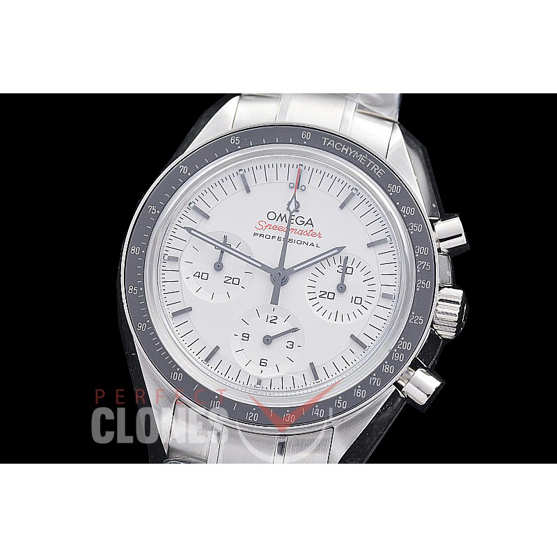0 0 0 OMSP00315A OMF Speedmaster Moon Watch Limited Ed SS/SS White Venus 75 H/W 