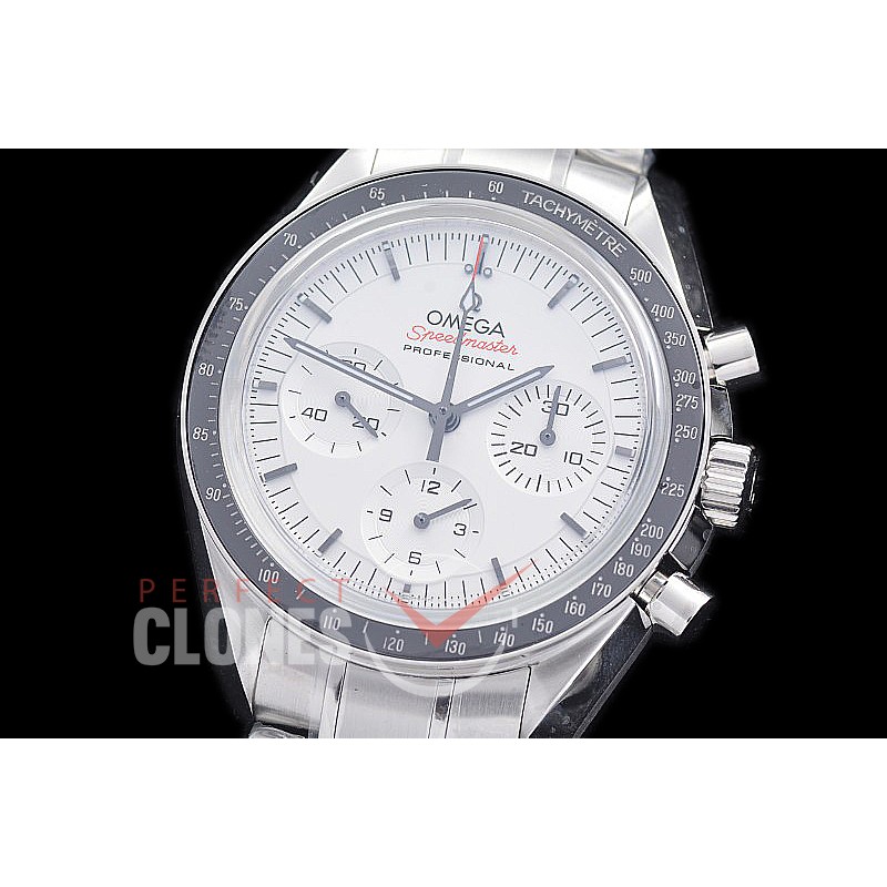 0 0 0 OMSP00315 OMF Speedmaster Moon Watch Limited Ed SS/SS White Venus 75 H/W
