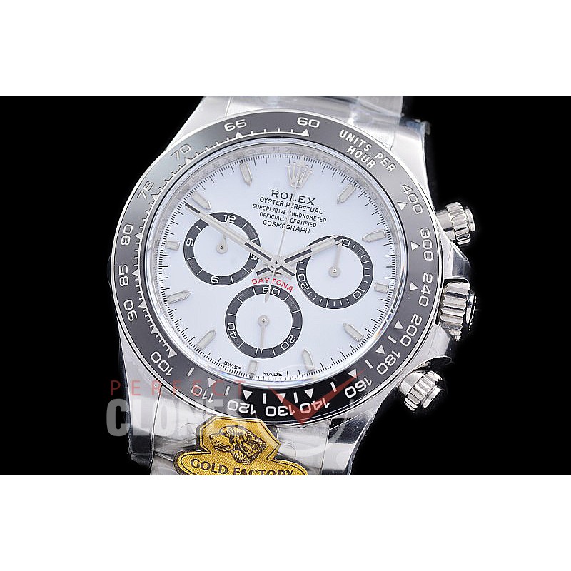 0 0 0 0 RLDS-126500-201 Gold-F 904L Steel Daytona 126500LN SS/SS White Sticks DD 4131 Superclone - 72 Hours Power Reserve Movement 