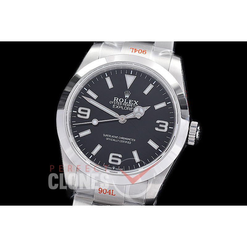 0 0 0 0 0 RLEX-40-001 GMF 904L Steel Explorer 1 40mm 224270 SS/SS Black VR 3230
