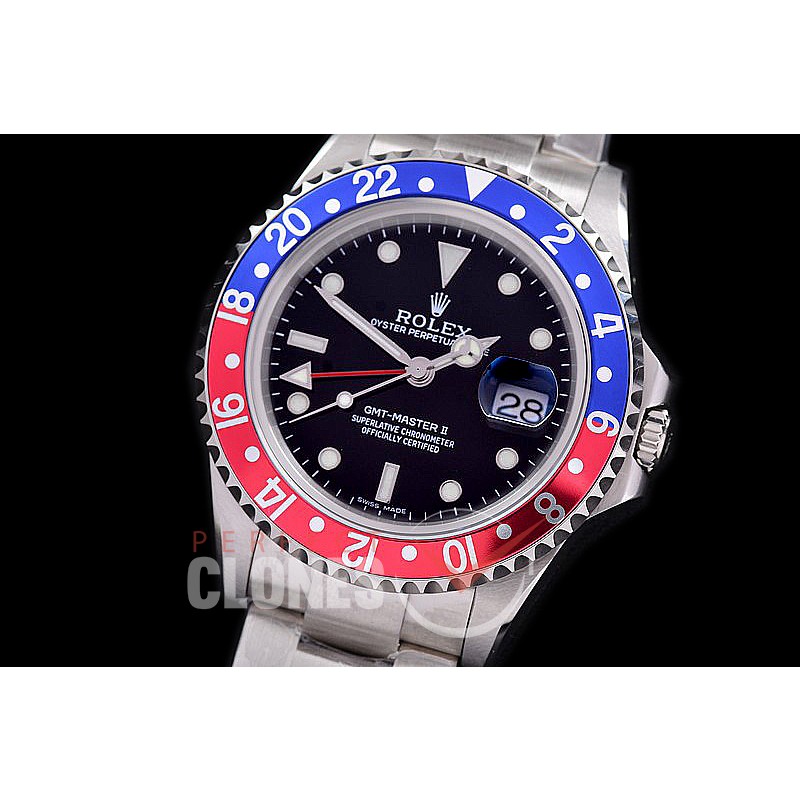 0 0 0 0 0 0 0 RLGS00033 BP GMT 16710 Blue/Red Pepsi Bezel SS/SS Black SA 3186 CHS