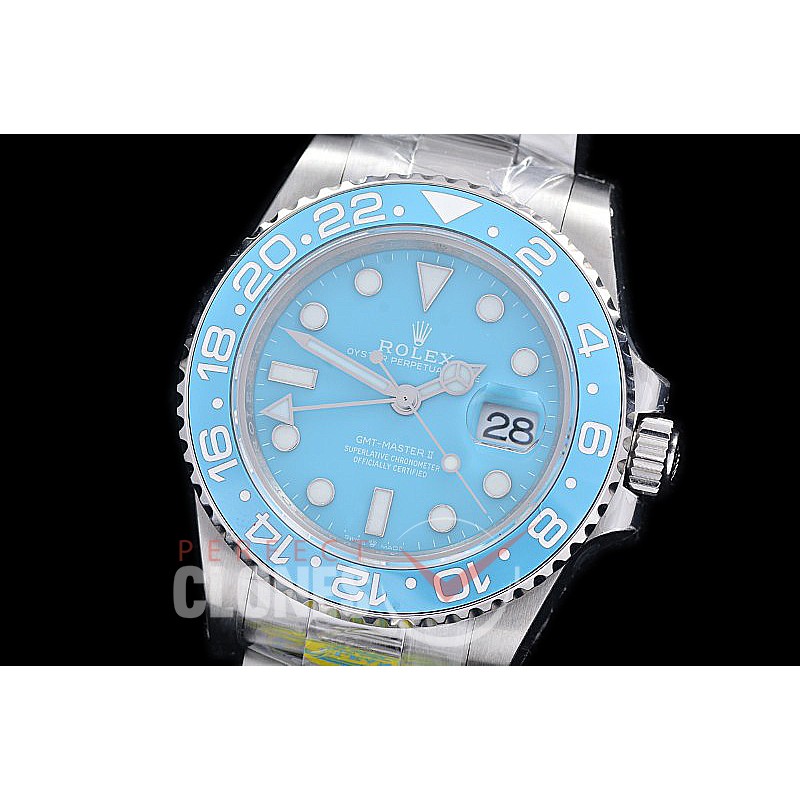 RLGS00968 Clean-F 904L Steel GMT 126710 Special Tiffany Edition SS/SS Tiffany Blue VR 3285 CHS 
