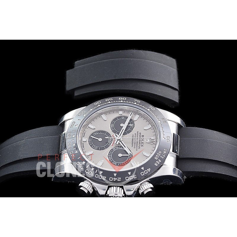 0 0 0 RLDS-4130-963R ZF 904L Steel Daytona 116519LN SS/CER/RU Grey Sticks 4130 Superclone - 72 Hours Power Reserve Movement