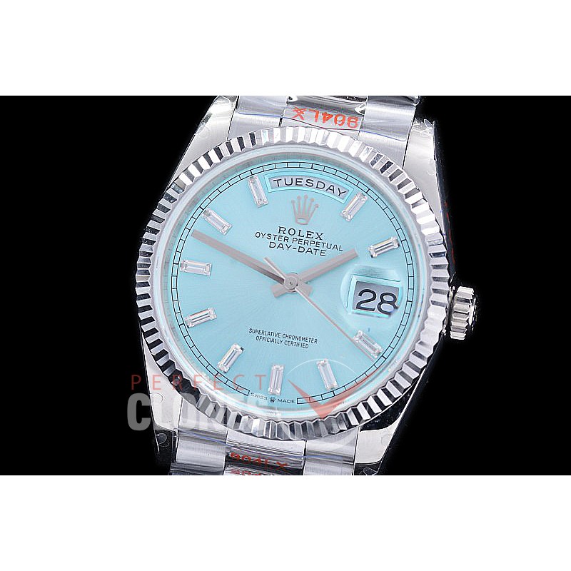 0.0 0 0 0 R40DDS00338S BPF V2 Extra Weighted Daydate 40mm 228239 904 Steel SS/SS Fluted Bez Ice Blue Glazier SH 3255
