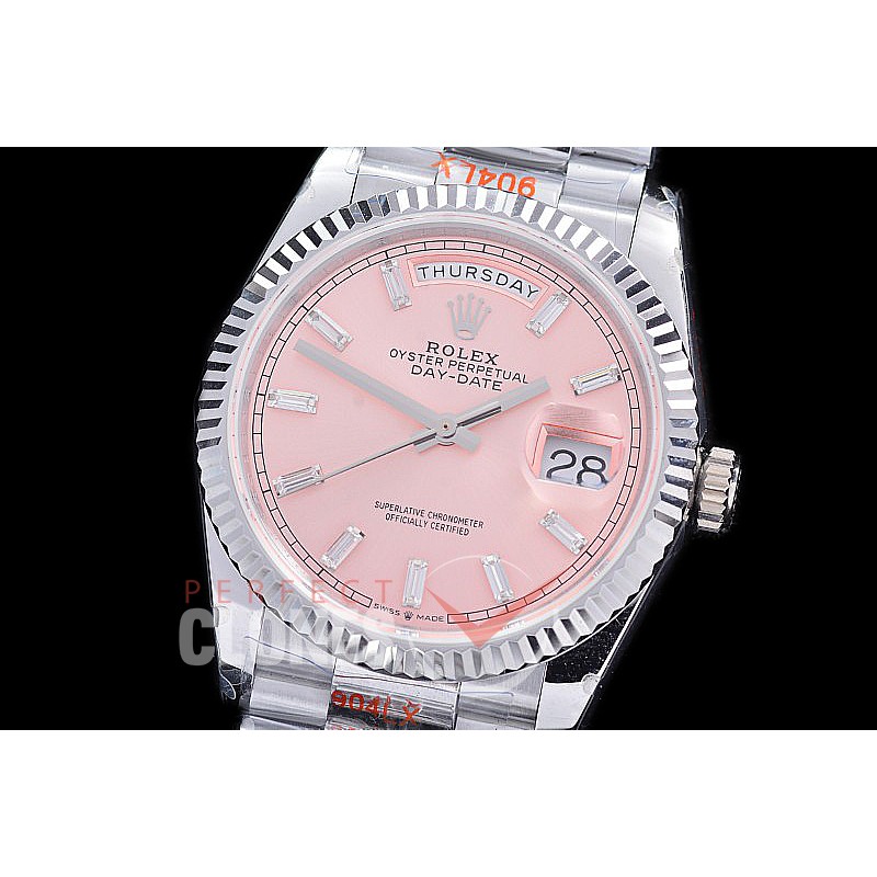 0.0 0 0 0 R40DDS00336 BPF V2 Extra Weighted Daydate 40mm 228239 904 Steel SS/SS Fluted Bez Pink Glazier A-2836
