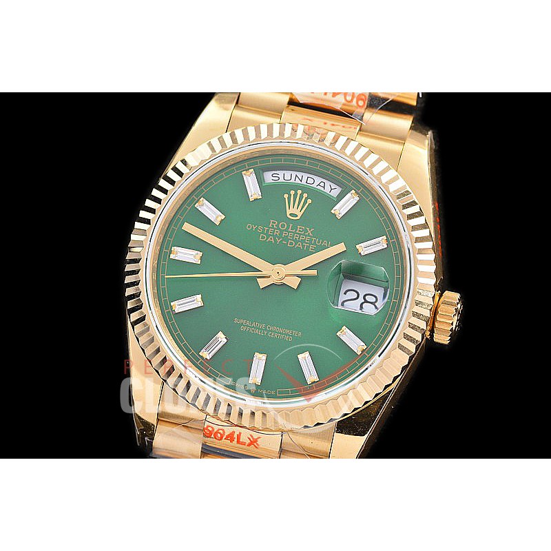 0.0 0 0 0 0 0 R36DDF00336 BPF Extra Weighted Daydate 40mm 128238 904 Steel YG/YG Fluted Bez Green Glazier A-2836