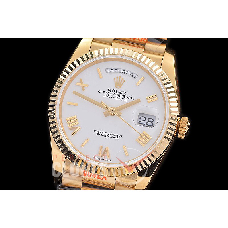 0.0 0 0 0 0 0 R36DDF00326S BPF Extra Weighted Daydate 40mm 128238 904 Steel YG/YG Fluted Bez White Roman SH 3255
