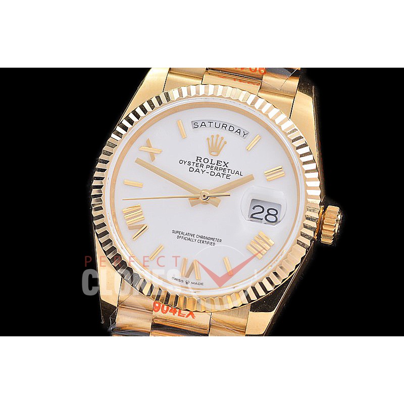 0.0 0 0 0 0 0 R36DDF00326 BPF Extra Weighted Daydate 40mm 128238 904 Steel YG/YG Fluted Bez White Roman A-2836