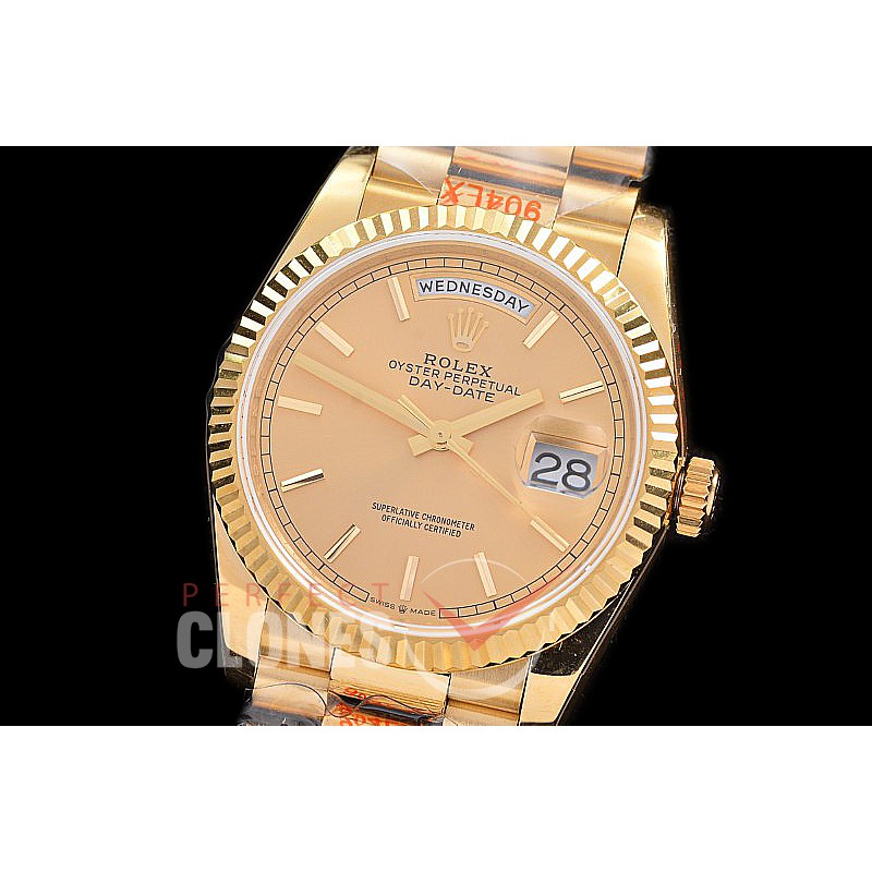 0.0 0 0 0 0 0 R36DDF00305S BPF Extra Weighted Daydate 40mm 128238 904 Steel YG/YG Fluted Bez Gold Sticks SH 3255