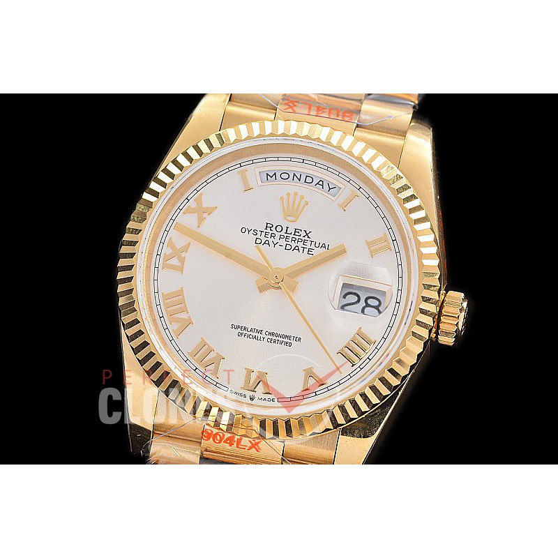 0.0 0 0 0 0 0 R36DDF00321S BPF Extra Weighted Daydate 40mm 128238 904 Steel YG/YG Fluted Bez White Roman SH 3255