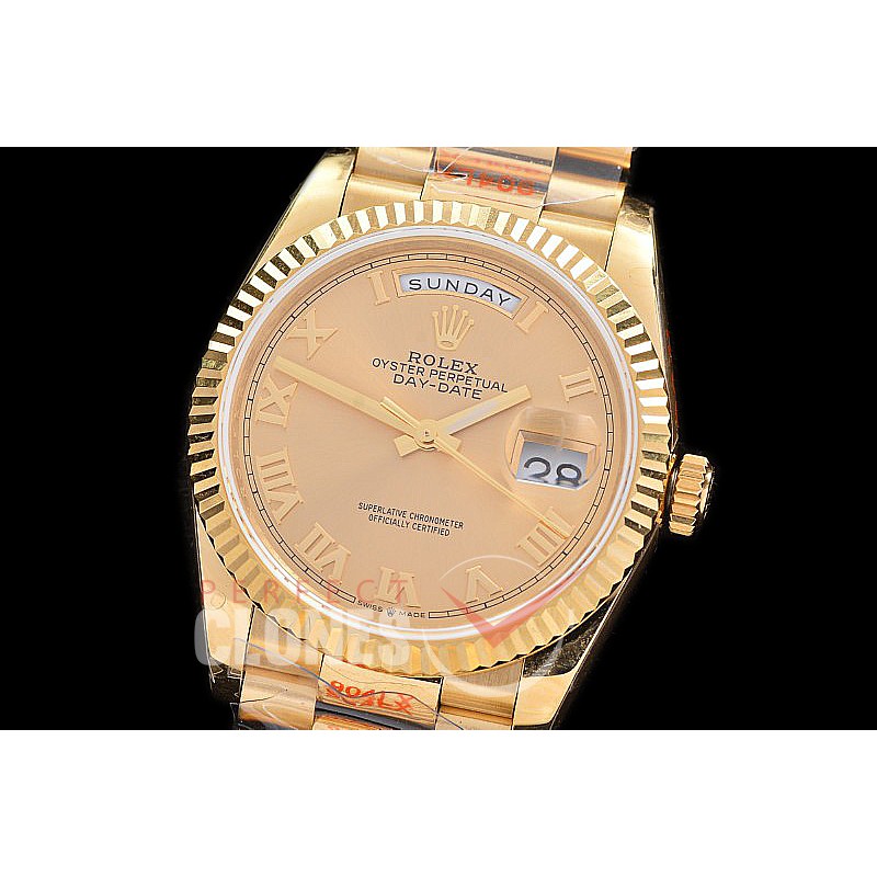 0.0 0 0 0 0 0 R36DDF00325S BPF Extra Weighted Daydate 40mm 128238 904 Steel YG/YG Fluted Bez Gold Roman SH 3255