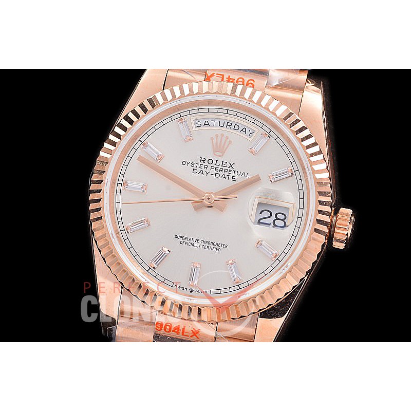 0.0 0 0 0 0 0 R36DDR00331 BPF Extra Weighted Daydate 40mm 128235 904 Steel RG/RG Fluted Bez Silver Glazier A-2836