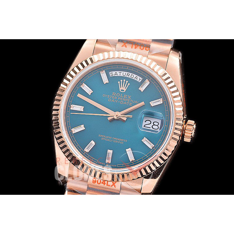 0.0 0 0 0 0 0 R36DDR00333 BPF Extra Weighted Daydate 40mm 128235 904 Steel RG/RG Fluted Bez Blue Glazier A-2836
