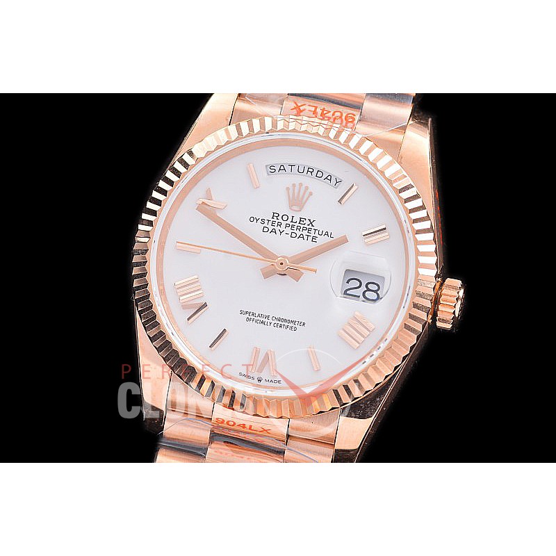 0.0 0 0 0 0 0 R36DDR00326 BPF Extra Weighted Daydate 40mm 128235 904 Steel RG/RG Fluted Bez White Roman A-2836