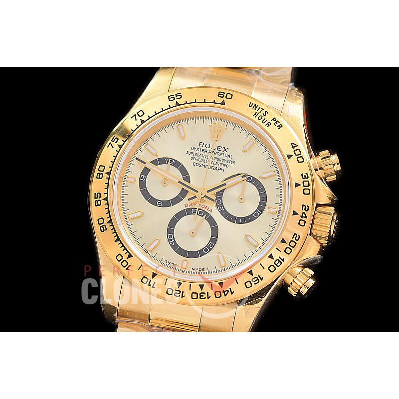 0 0 0 0 RLDF-126508-155W QF 904L Steel Daytona 126508 YG/YG Gold Sticks 4131 Superclone - 72 Hours Power Reserve Movement / Extra Weighted 